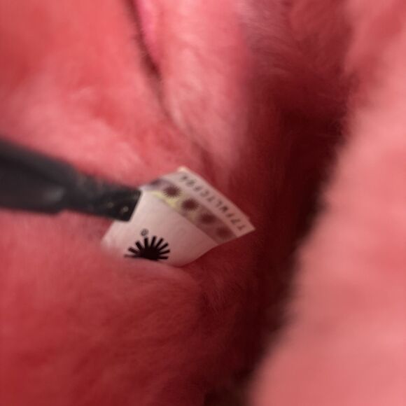 Womens UGG Boots Size 8 Bailey Bow Mini Pink Rose Suede Wool UGG Australia Shoes - Picture 14 of 16